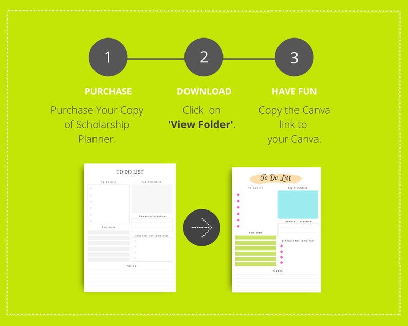 Editable Scholarship Planner in Canva | Commercial Use