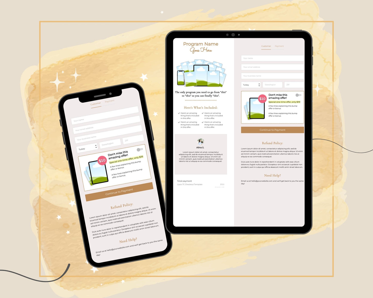 Boho ThriveCart Checkout Template