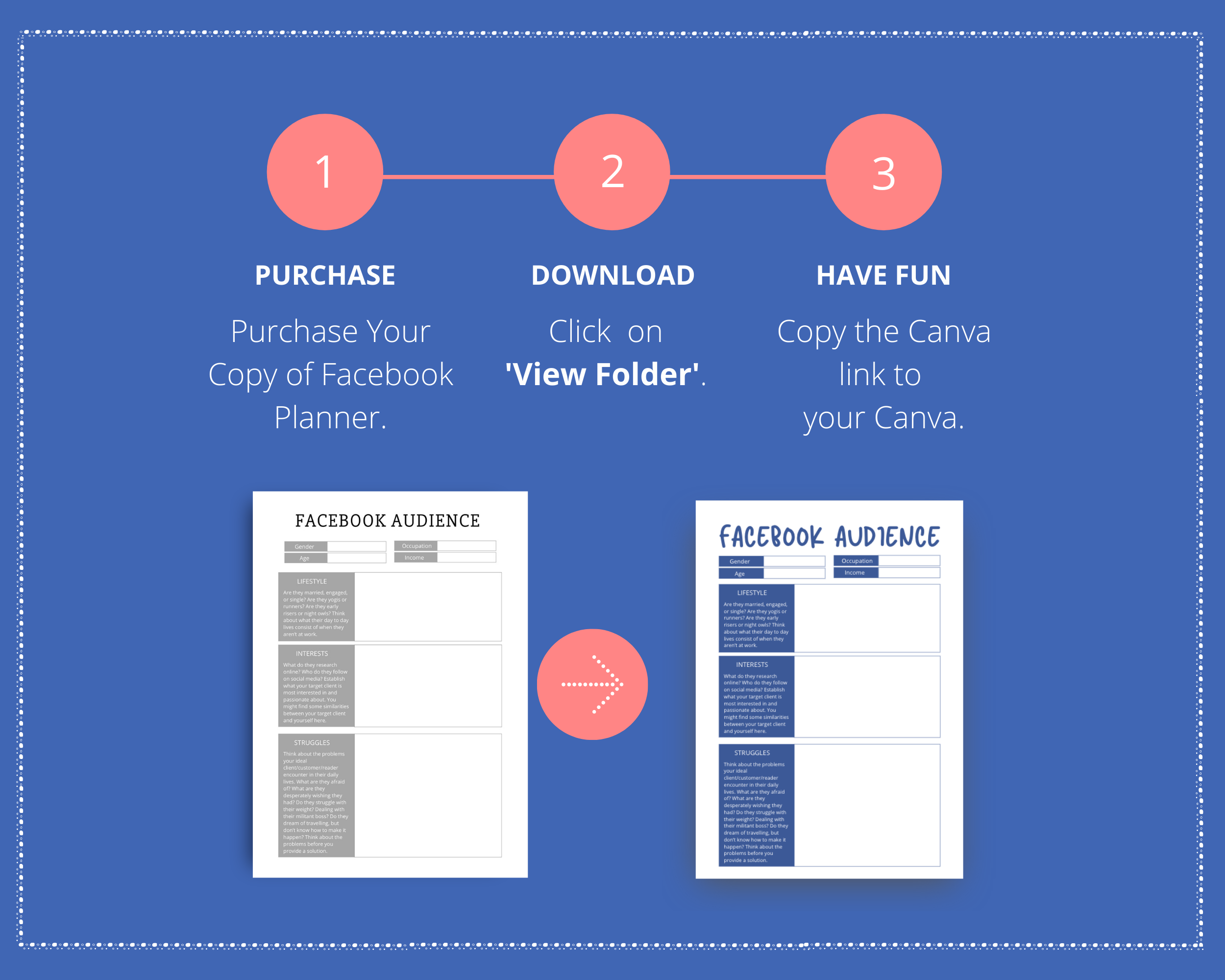 Editable Facebook Planner in Canva | Commercial Use