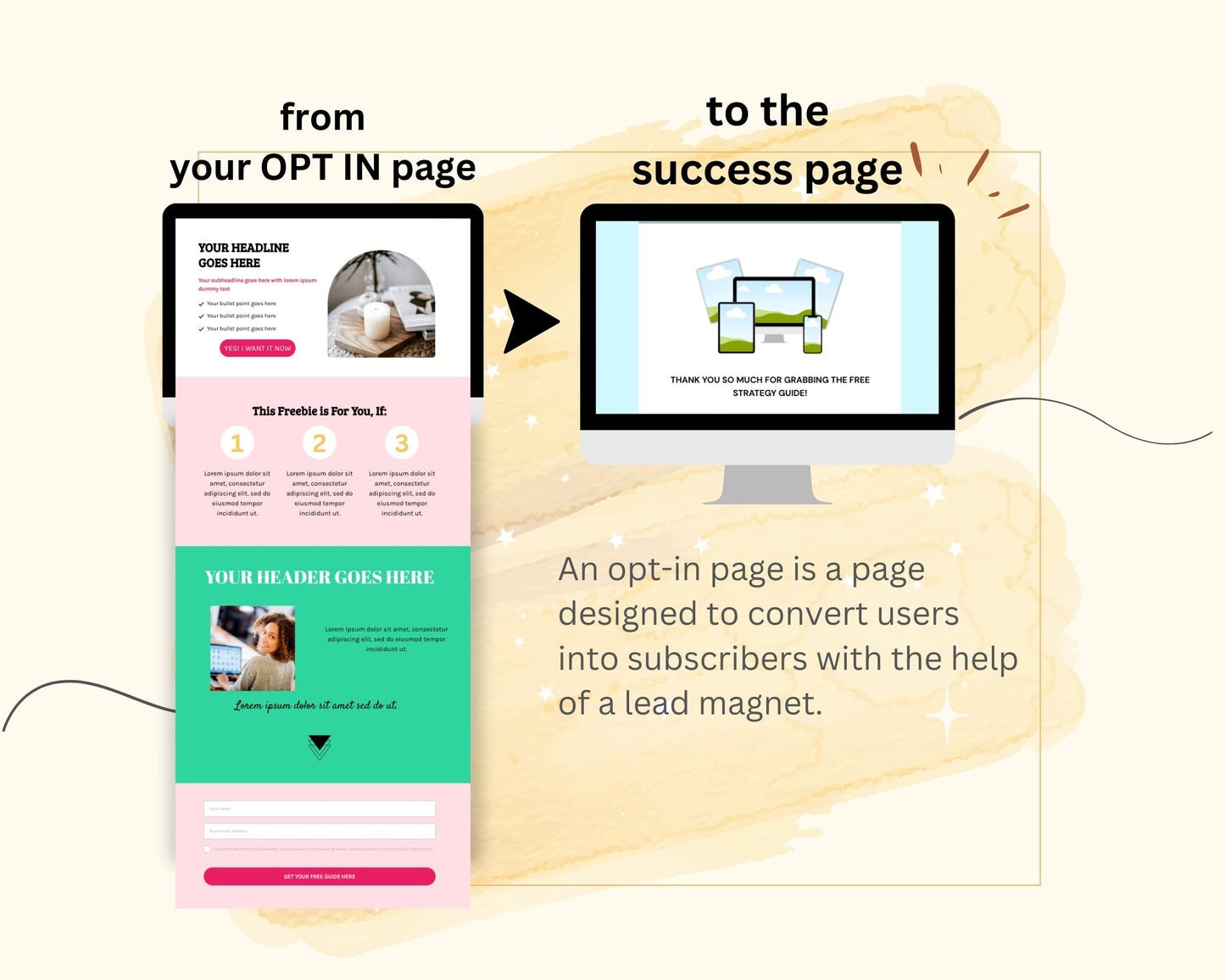 Colorful ThriveCart Opt-In Page Template