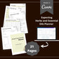 Herbs and Essential Oils Planner in Canva | Canva Template Pack | Herbs and Essential Oils Journal Template | Commercial Use