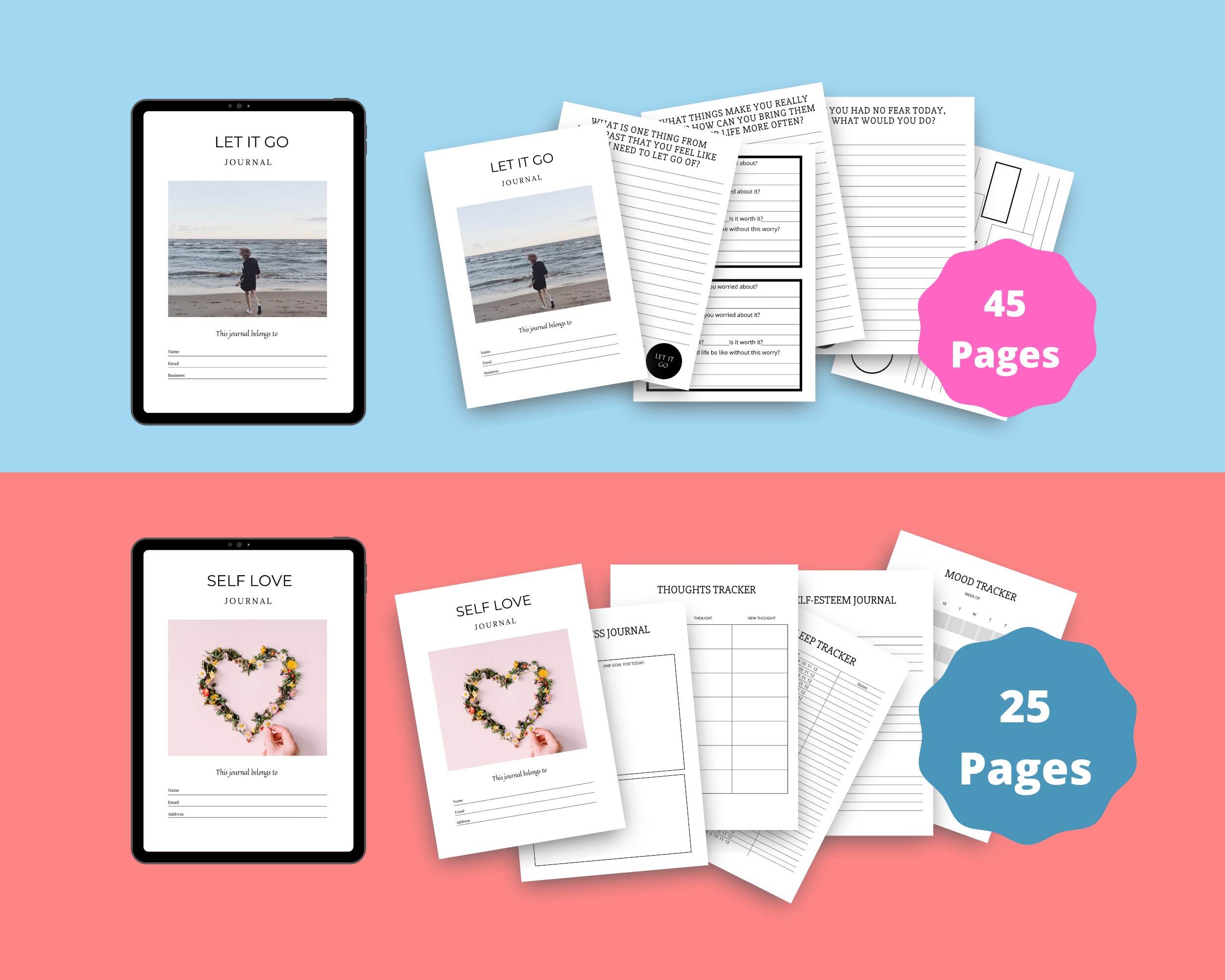 BUNDLE of 11 Emotion Journals in Canva | Customizable | Editable Canva Templates | Commercial Use | Emotion Planners