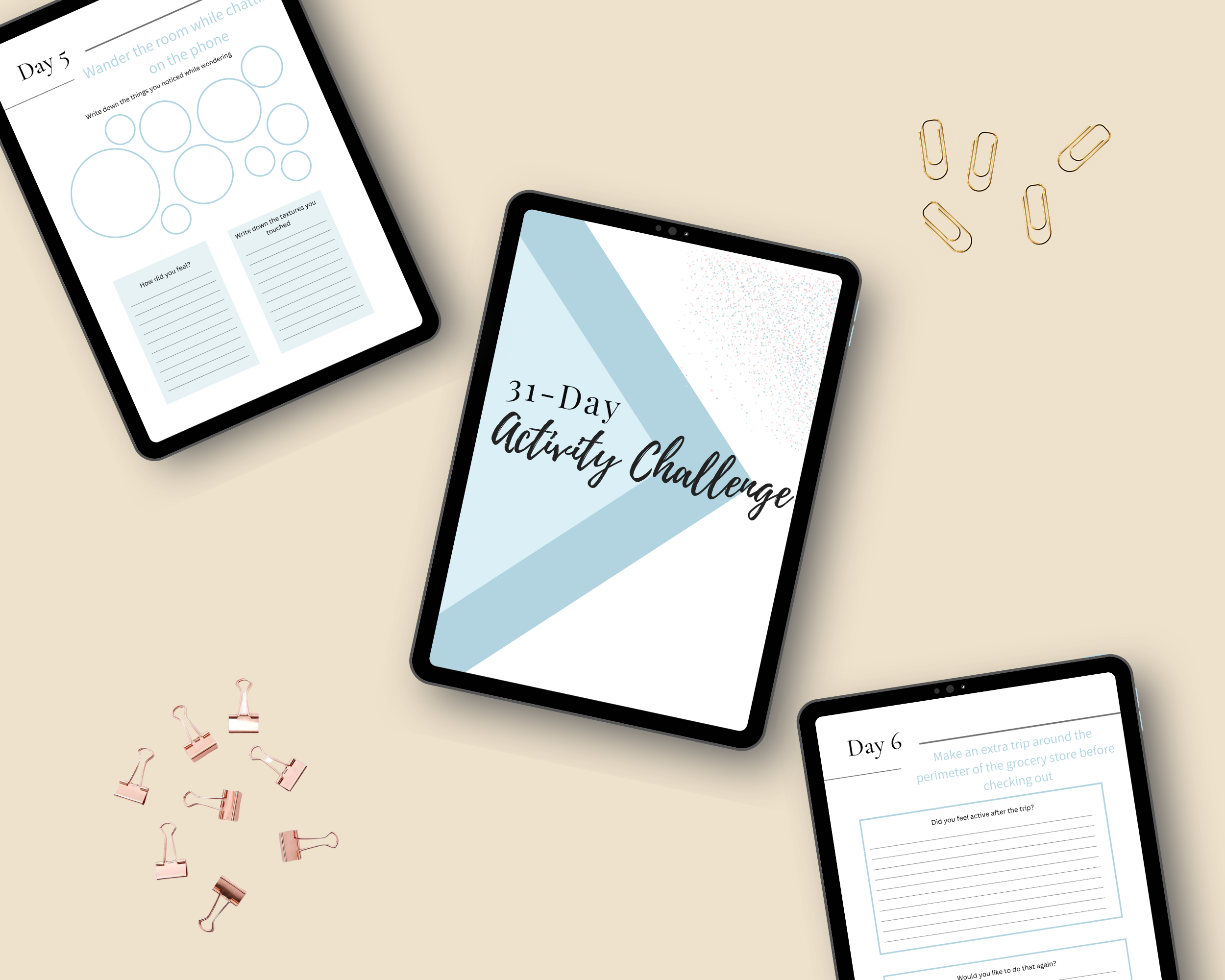 31-Day Activity Challenge | Editable Canva Template A4 Size