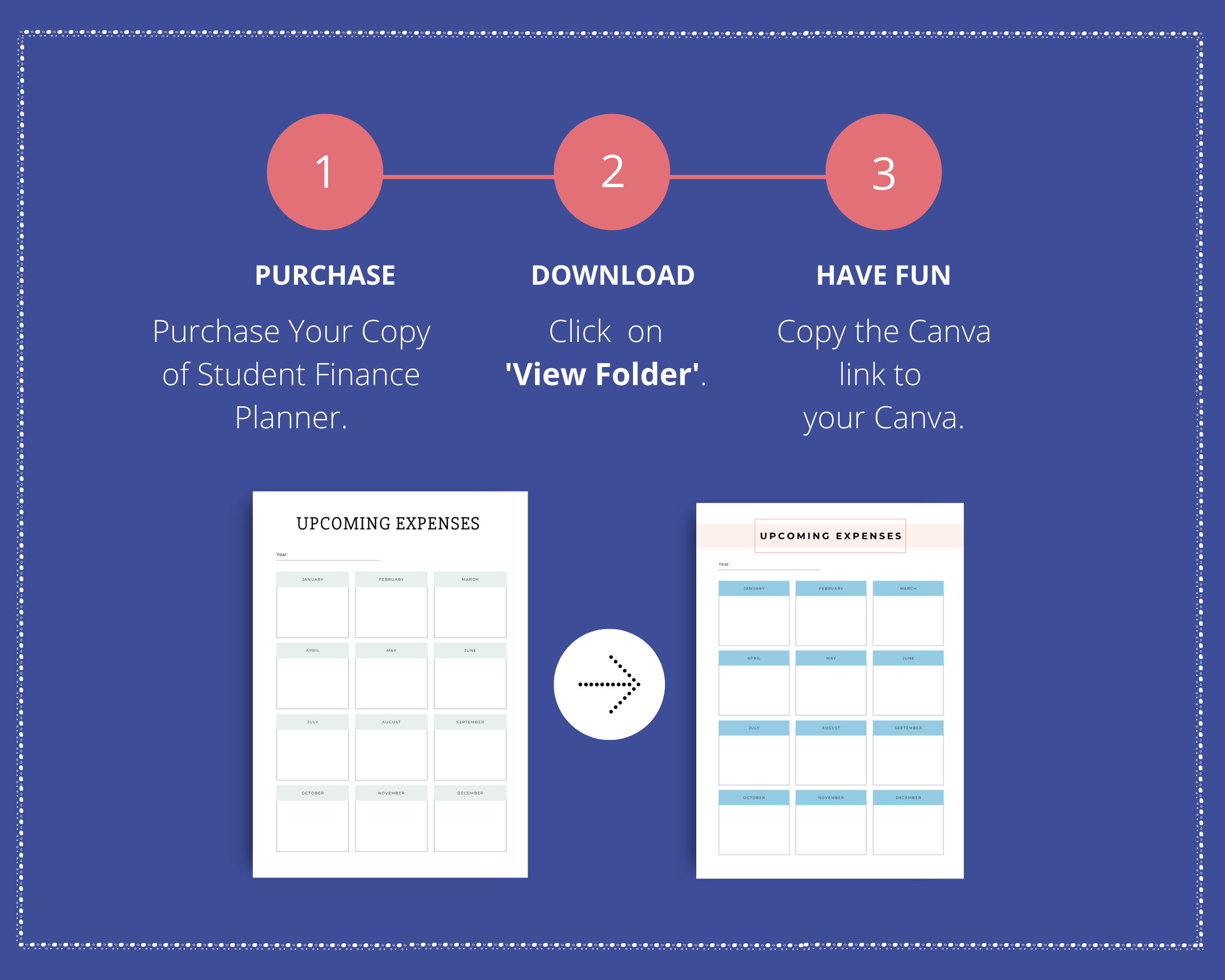 Editable Student Finance Planner in Canva | Commercial Use