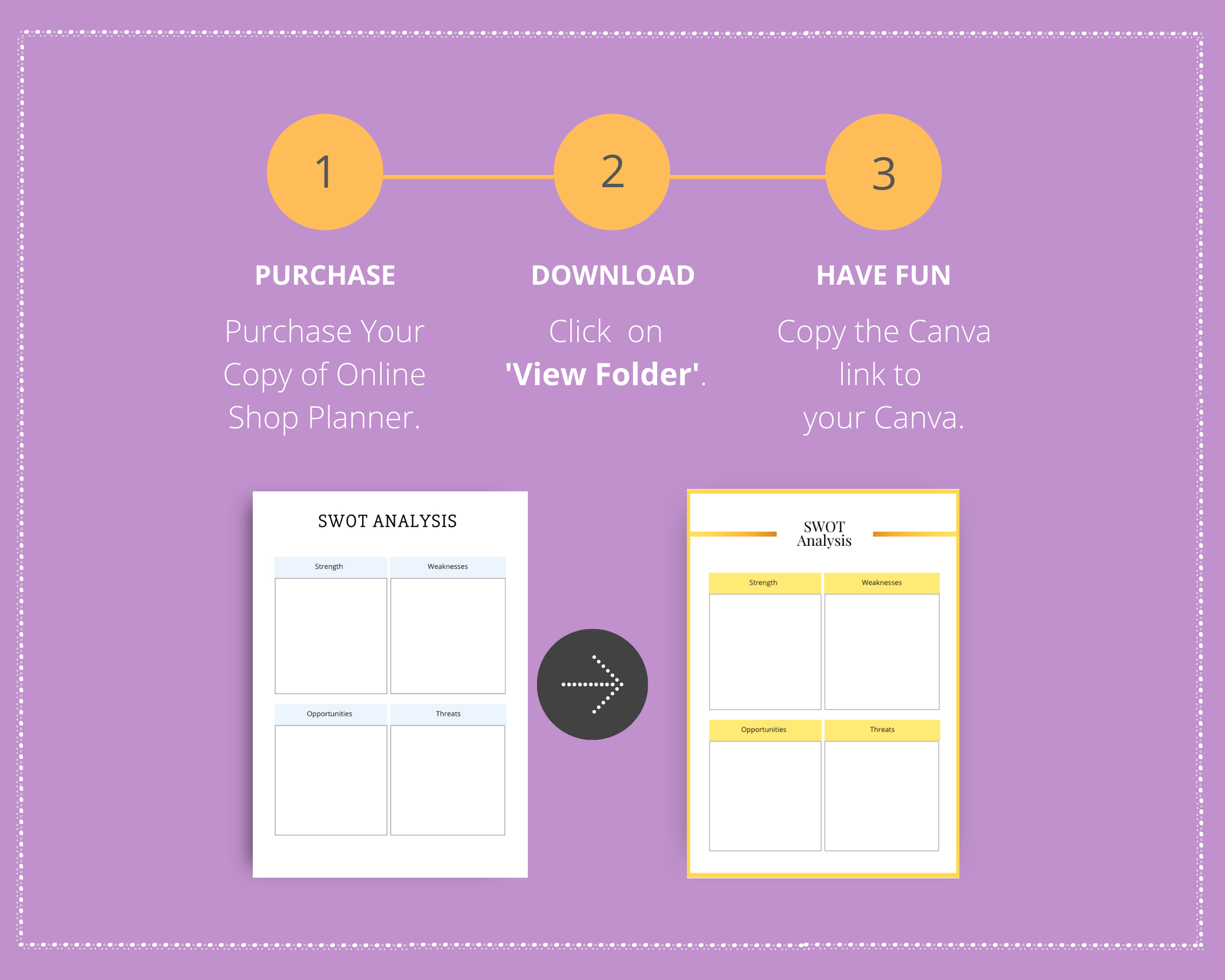 Editable Online Shop Planner Templates in Canva | Commercial Use