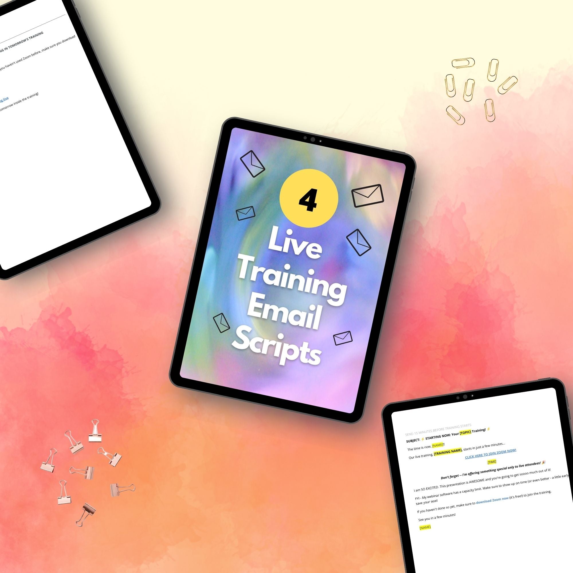 Live Training Email Sequence | Online Event Email Series | Fill-In-Black Template | Done for You Product