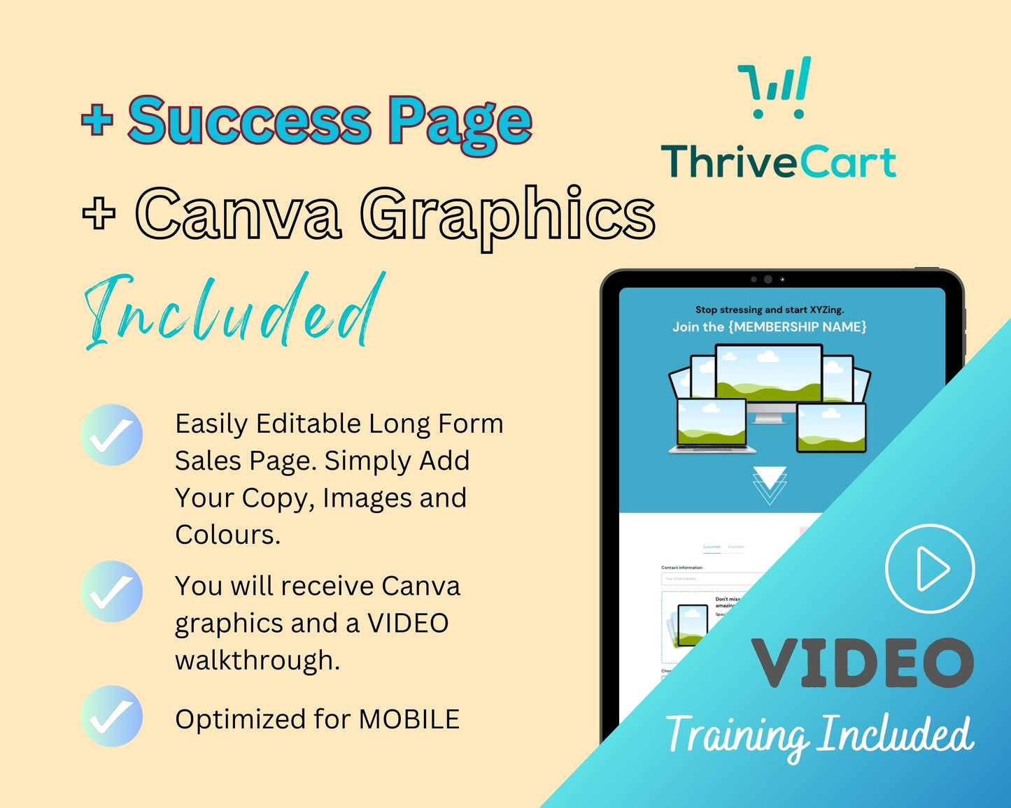 Ocean Membership Sales Page Template in Thrivecart