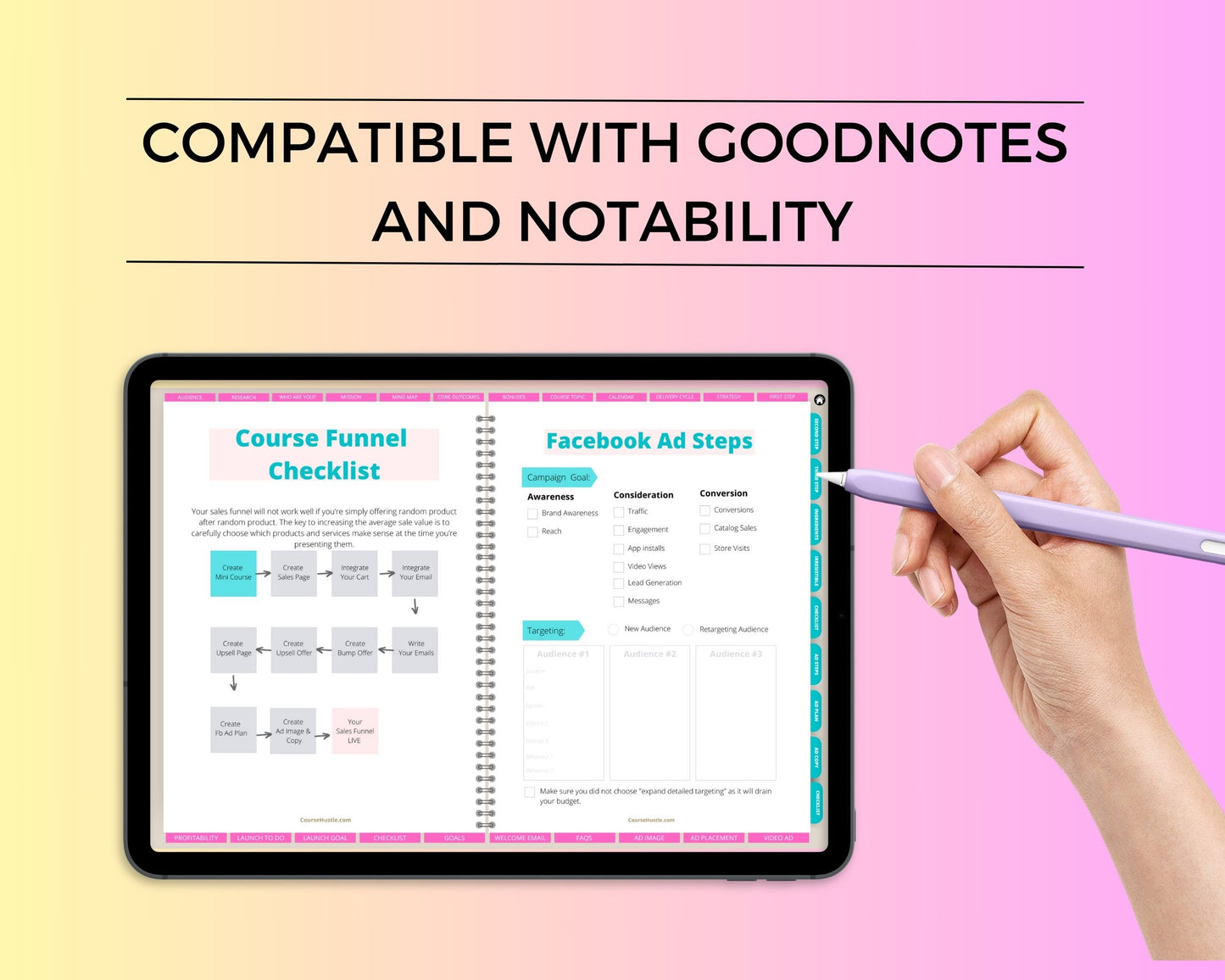 Pre Sell Your Course Digital Workbook | Hyperlinked PDF | Suitable with Goodness & Notability