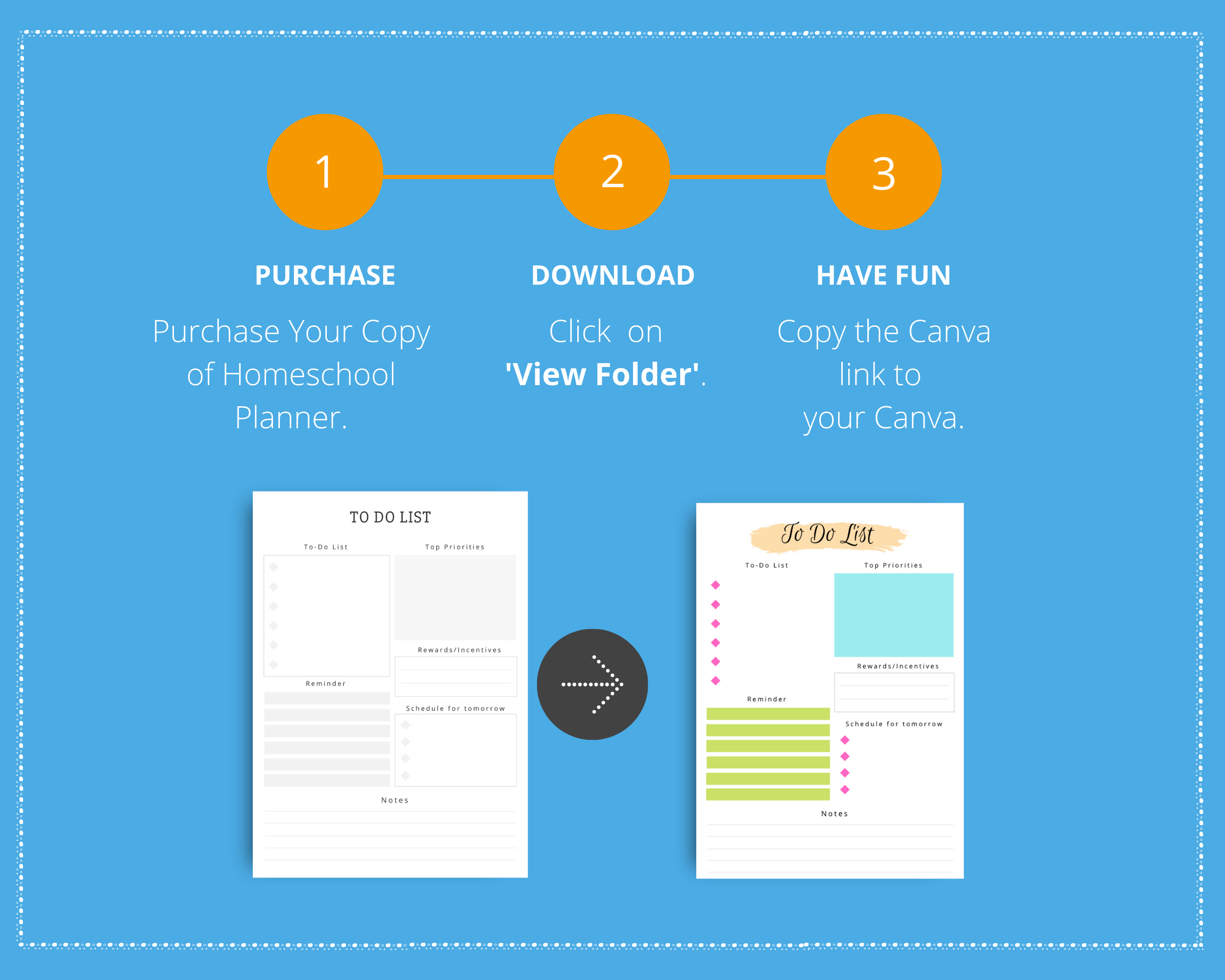 Editable Homeschool Planner in Canva | Commercial Use