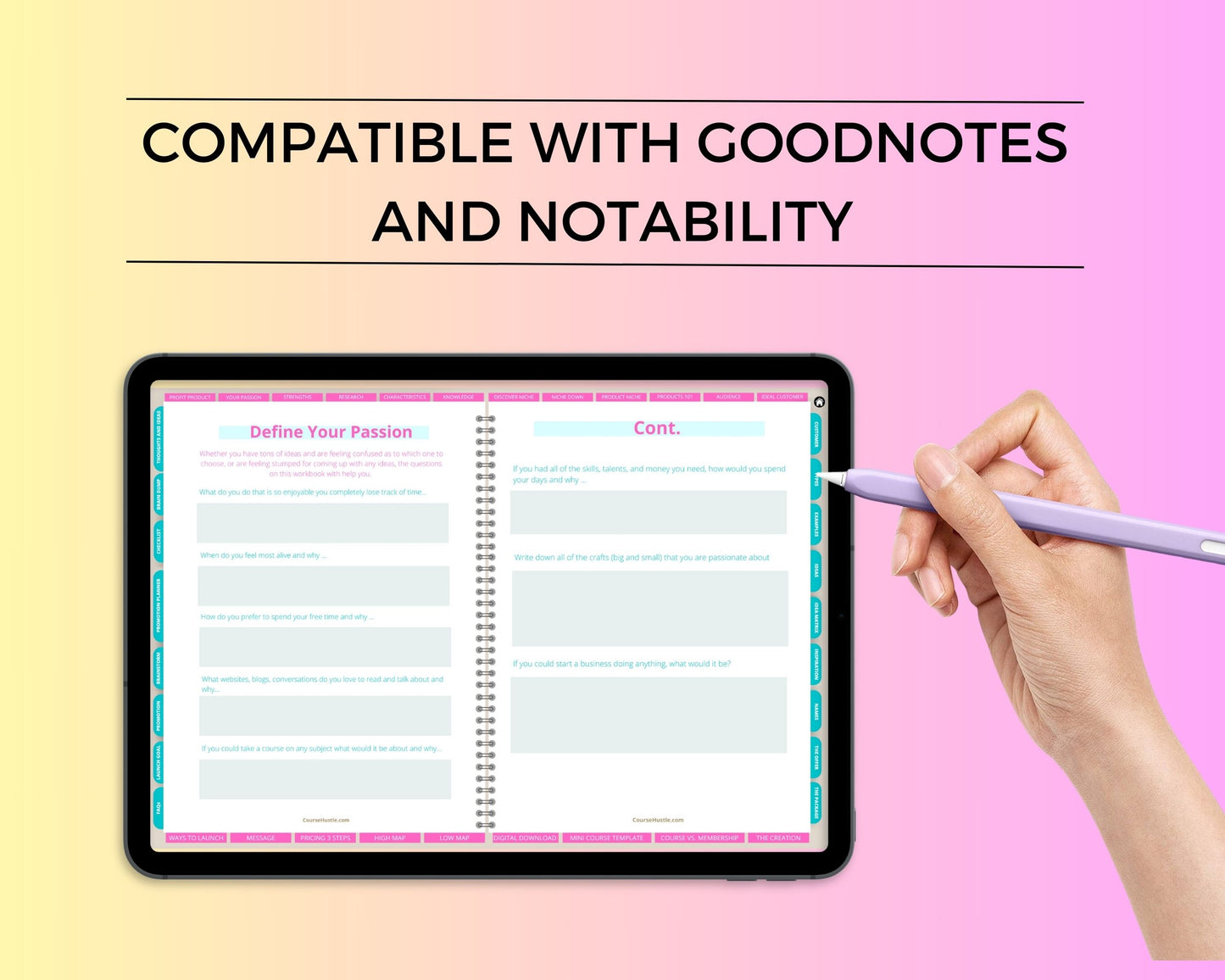 Digital Product DIgital Workbook | Hyperlinked PDF | Suitable with Goodness & Notability