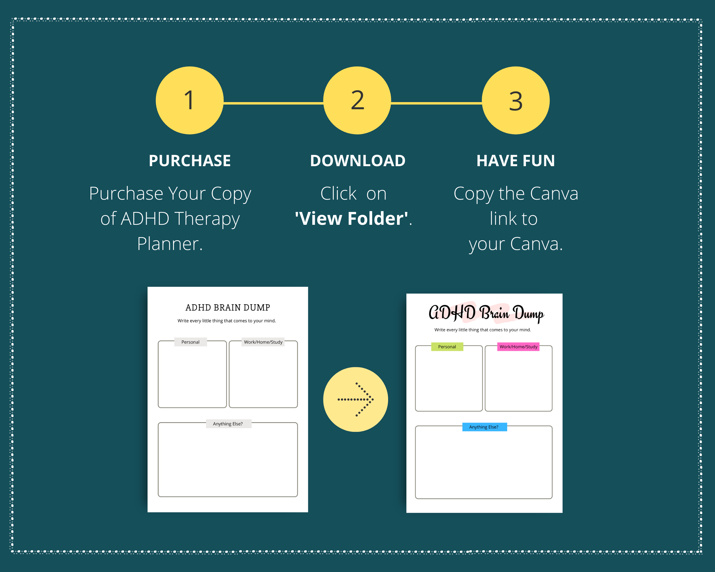 Editable ADHD Therapy Planner in Canva | Commercial Use