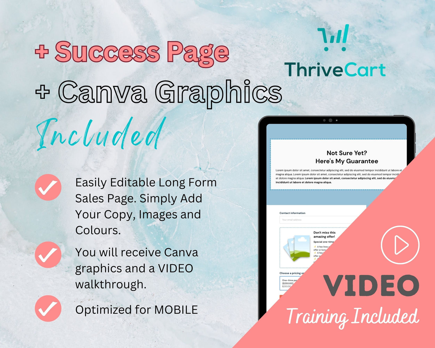 Ocean Coaching Sales Page Template in Thrivecart