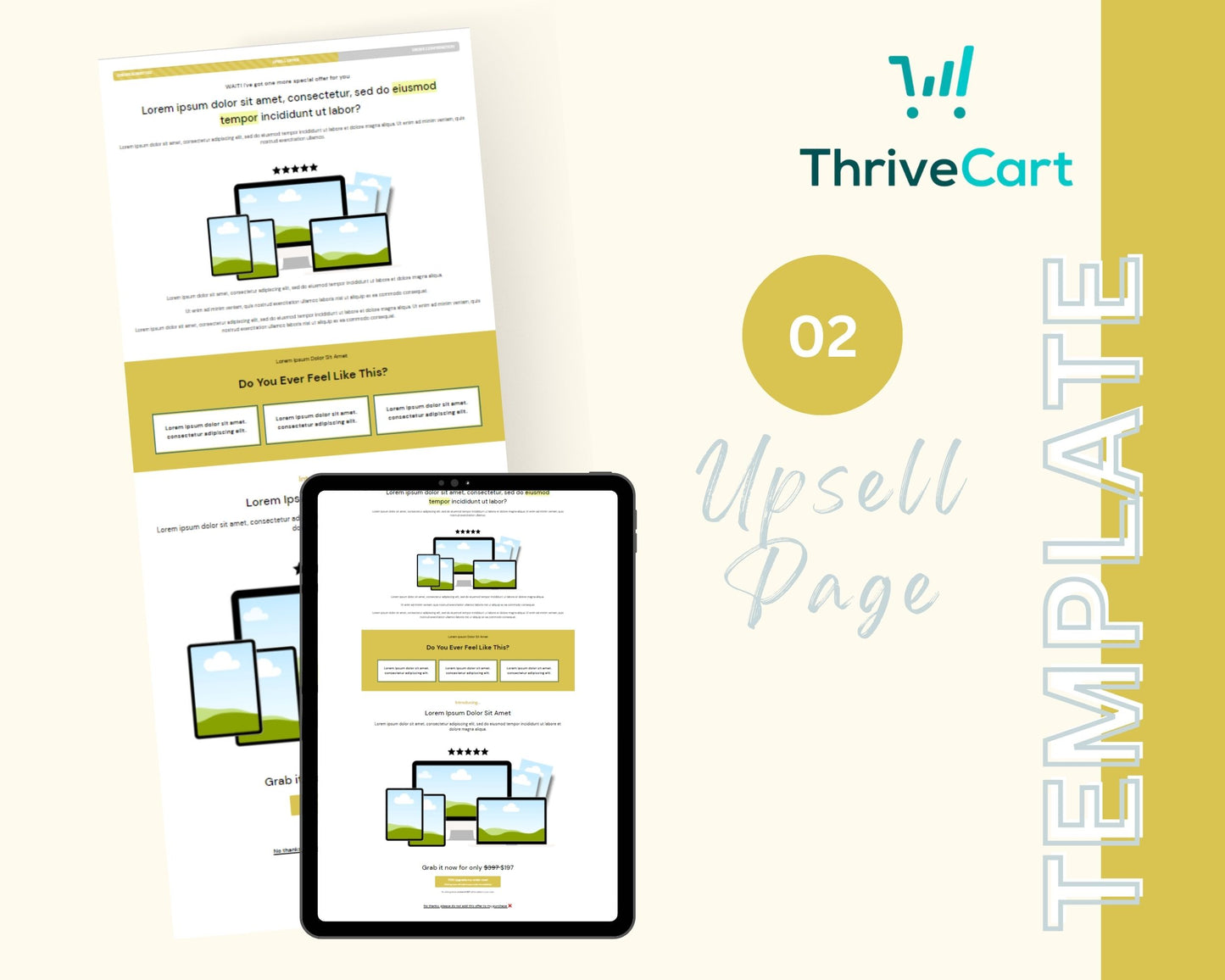 Black & Gold ThriveCart 4-Page Sales Funnel Template