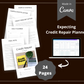 Editable Credit Repair Planner in Canva | Commercial Use