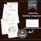 Healthy Living Journal in Canva | Canva Template Pack | Healthy Living Planner Template | Commercial Use