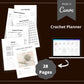 Editable Crochet Planner in Canva | Canva Template Pack | Commercial Use