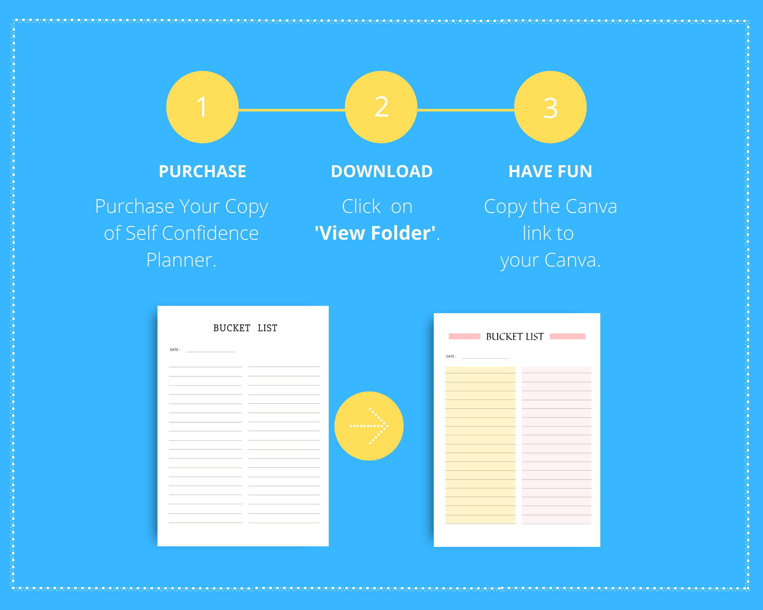 Editable Self Confidence Planner Templates in Canva | Commercial Use