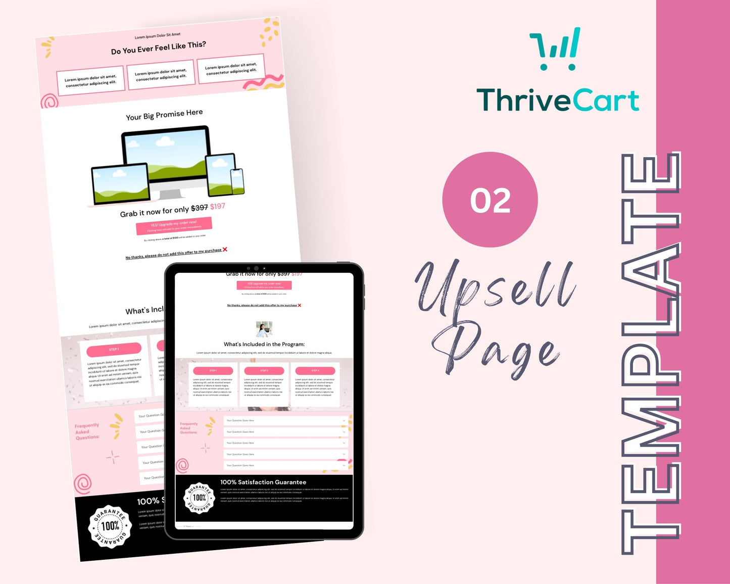 Raspberry Pie ThriveCart 4-Page Sales Funnel Template