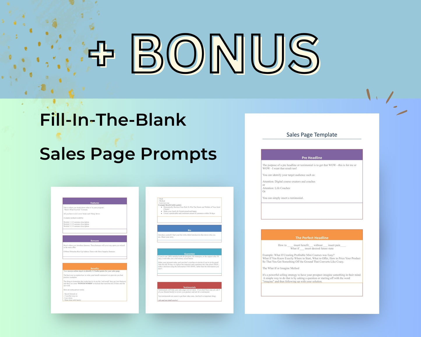 Ocean Online Course Canva Sales Page Template