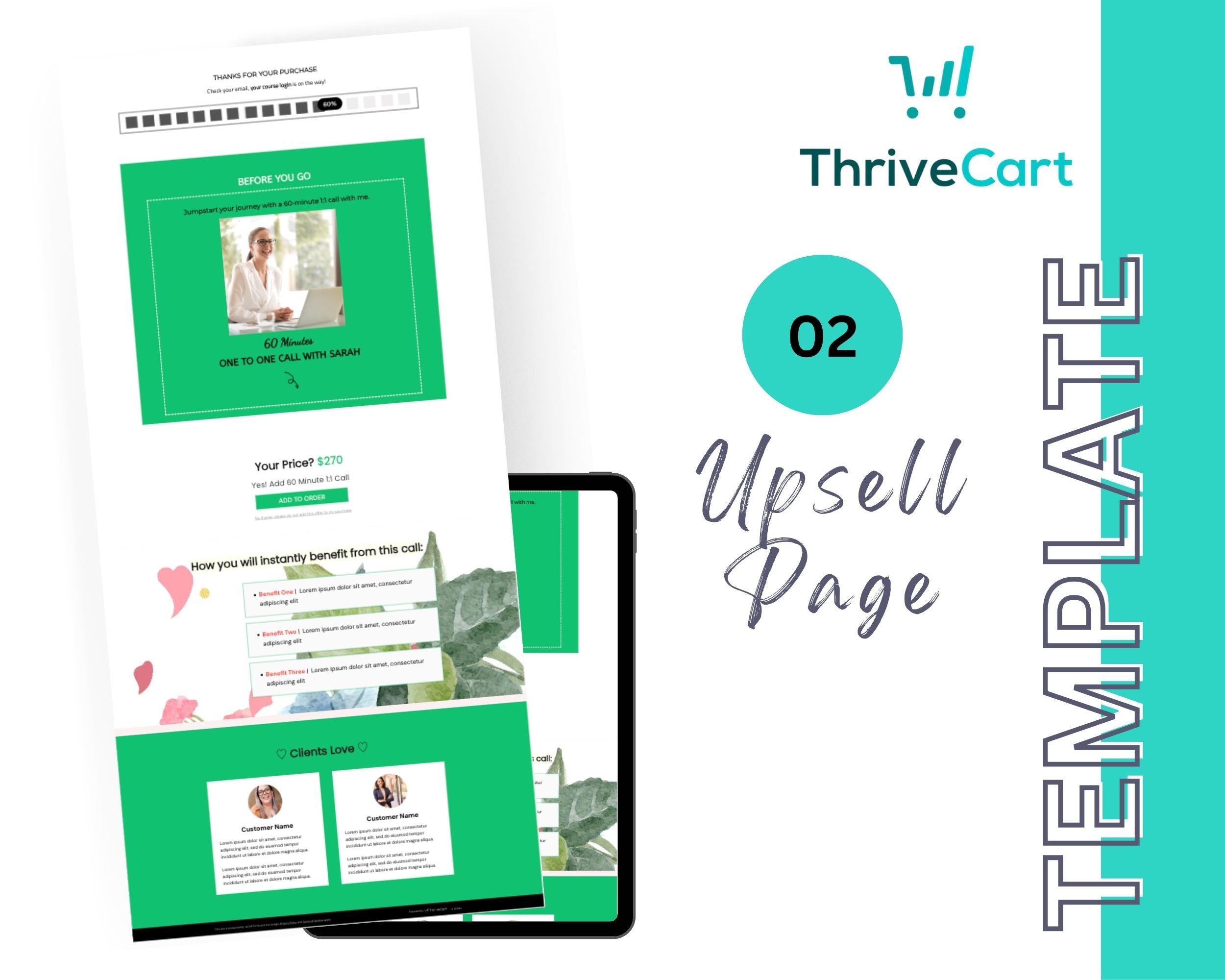 Floral Sales Funnel Template in ThriveCart