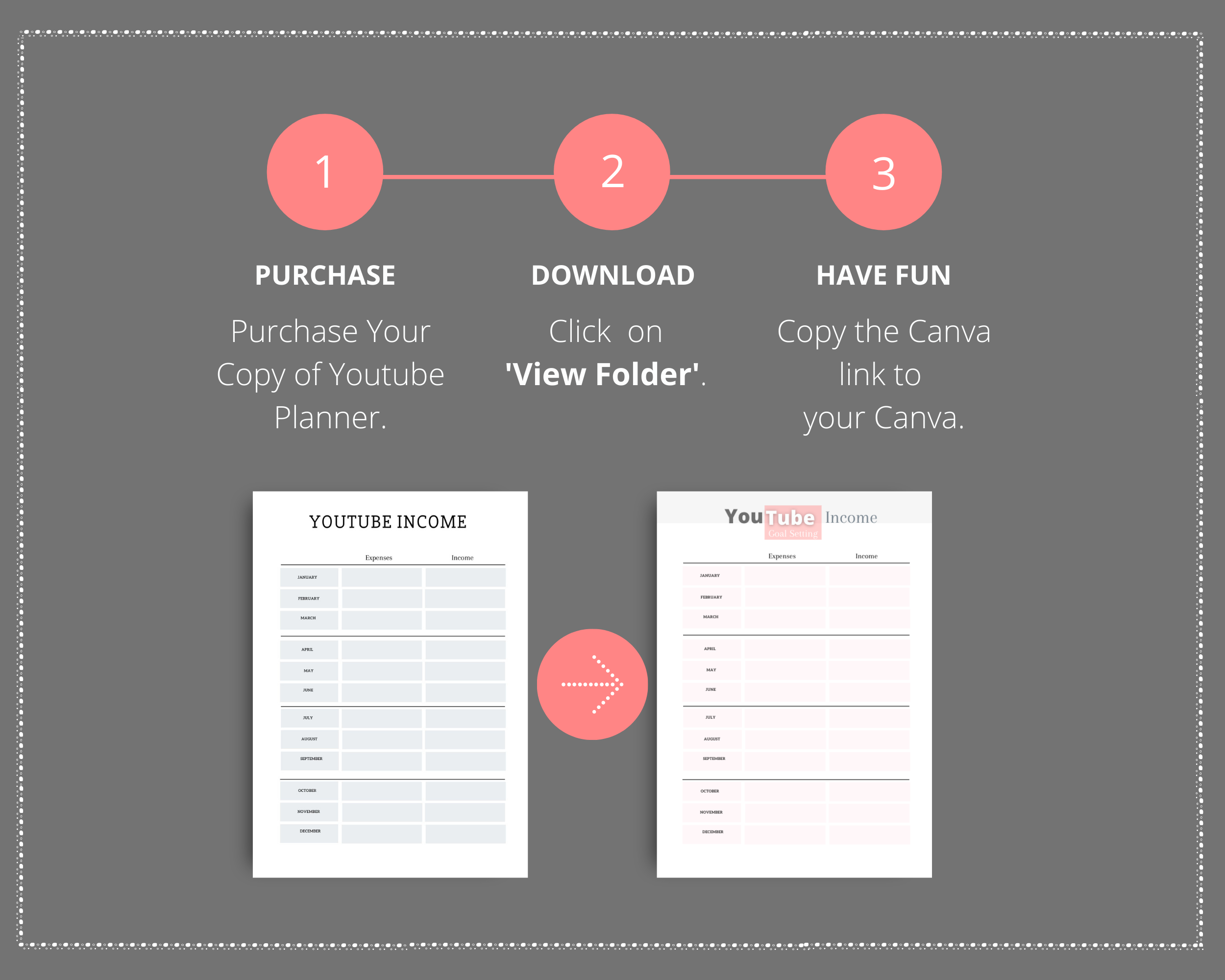 Editable YouTube Planner Templates in Canva | Commercial Use