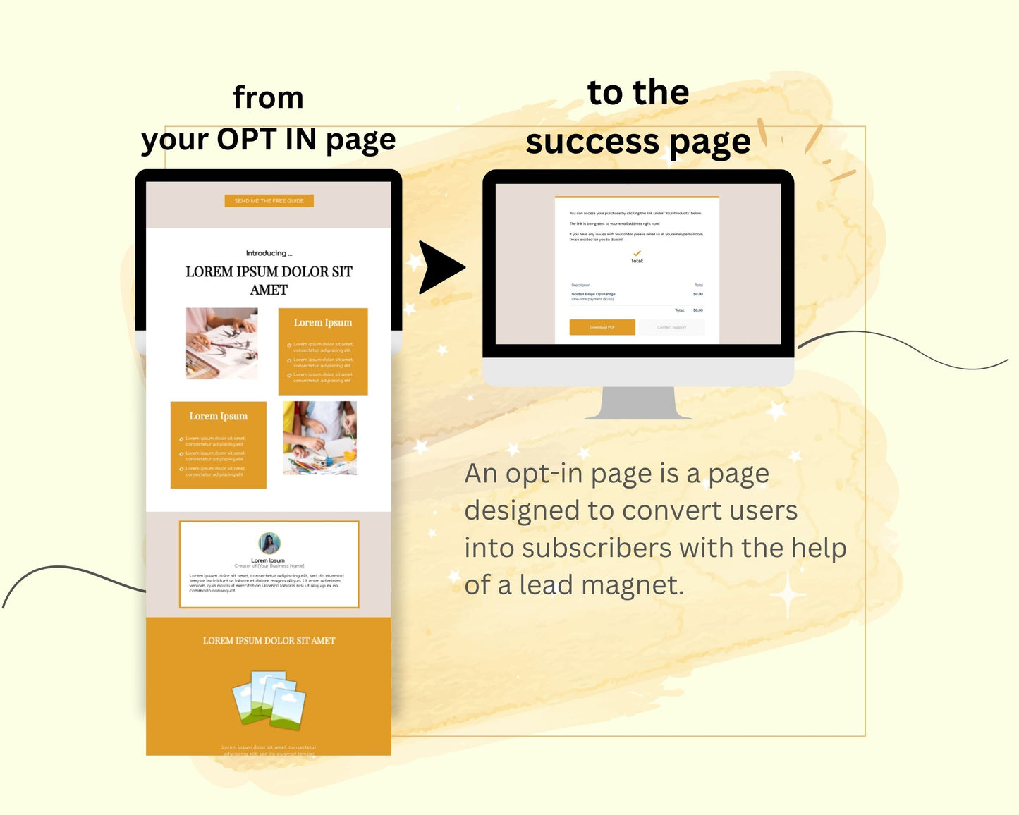Golden Beige ThriveCart Opt-In Page Template