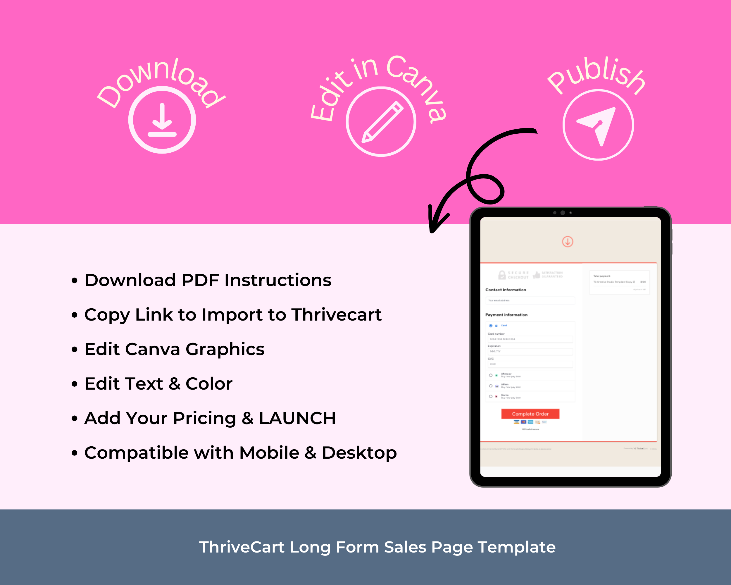 Tripwire Neon Sales Page Template in ThriveCart