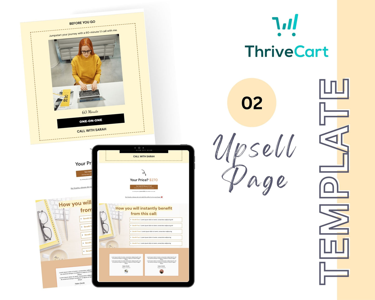 Honey Life Coach ThriveCart 4-Page Sales Funnel Template