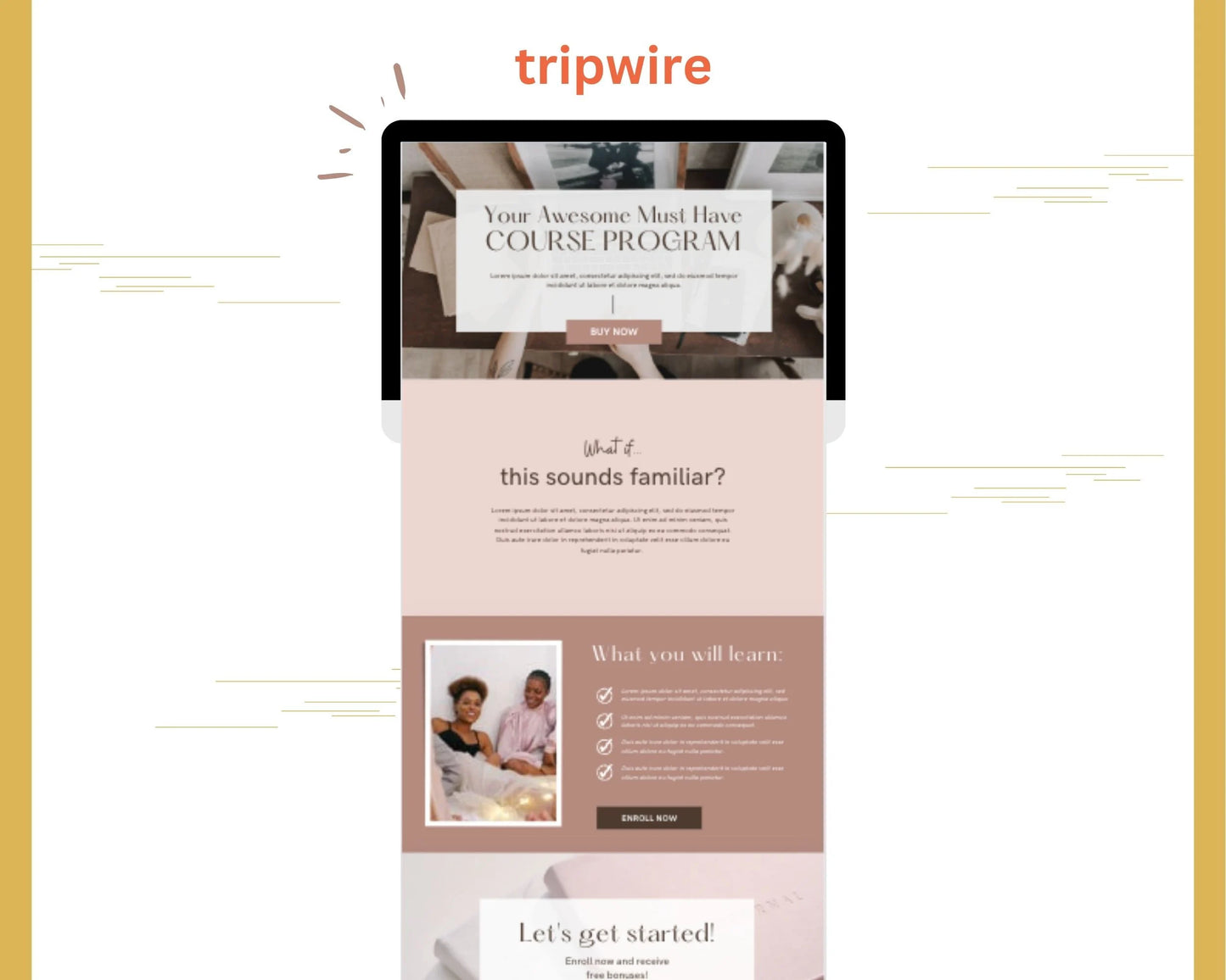 Boho 2-Step Tripwire Sales Funnel in Canva
