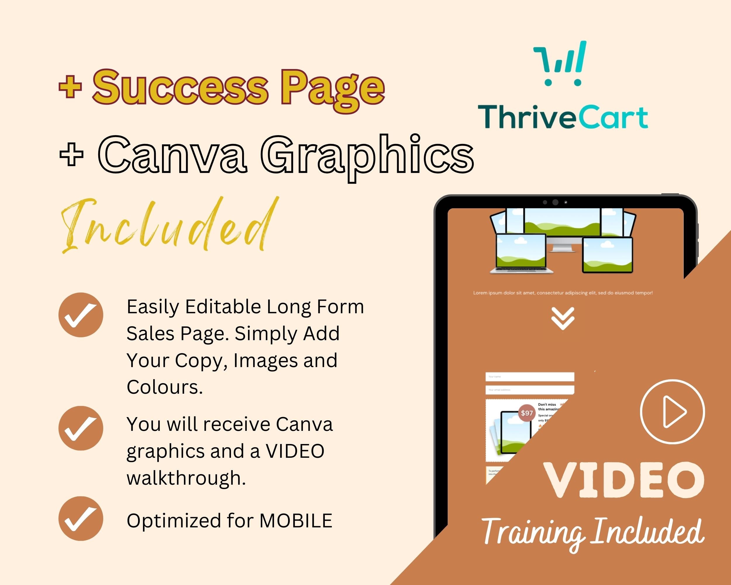 Animated Autumn ThriveCart 4-Page Sales Funnel Template