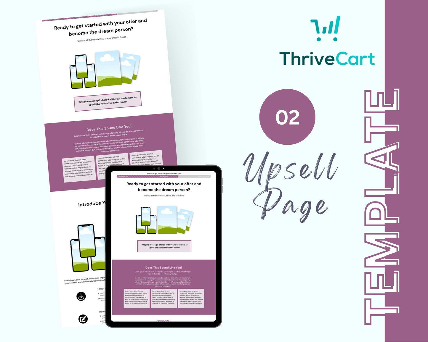 Plum ThriveCart 4-Page Sales Funnel Template