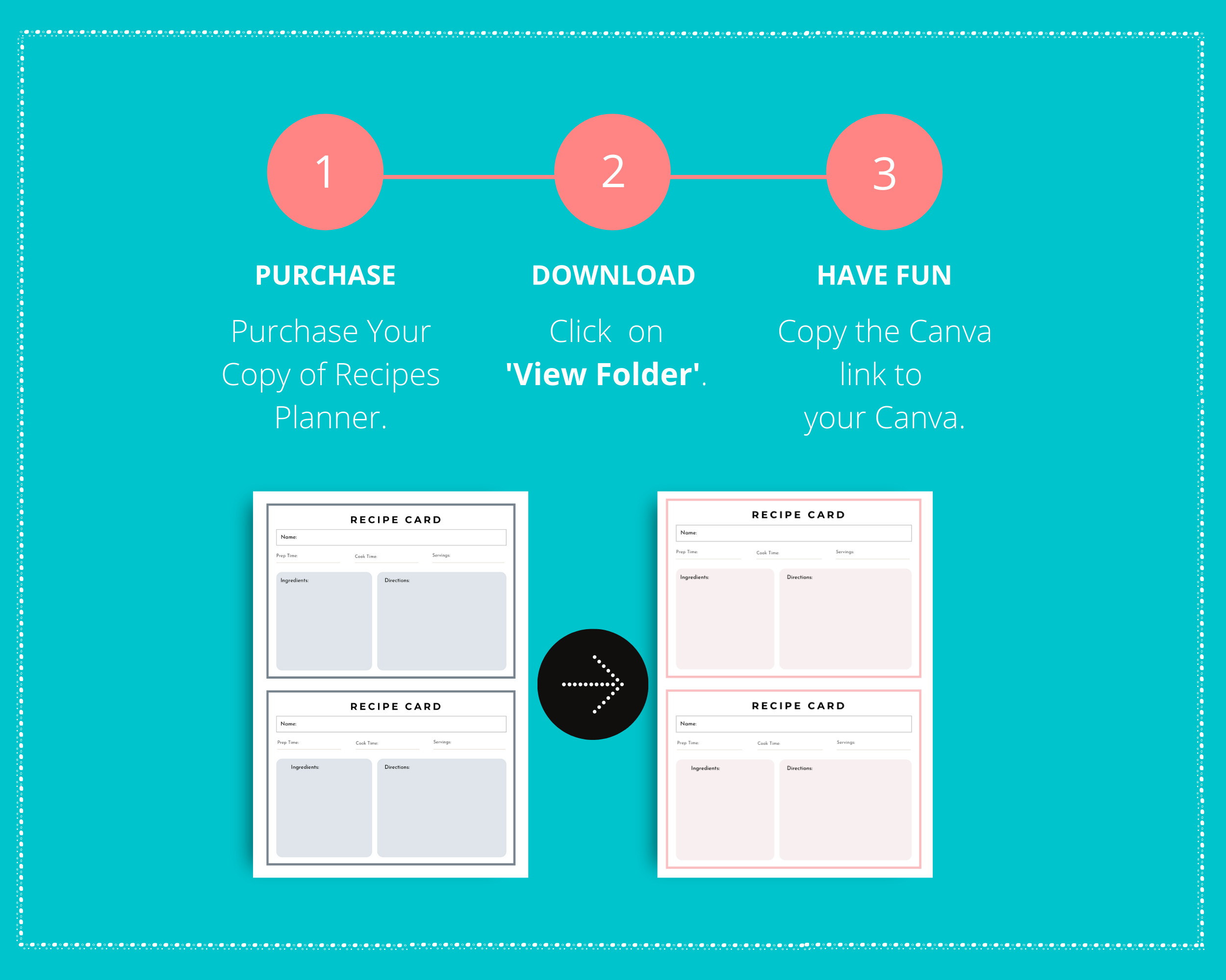 Editable Recipe Binder Templates in Canva | Commercial Use