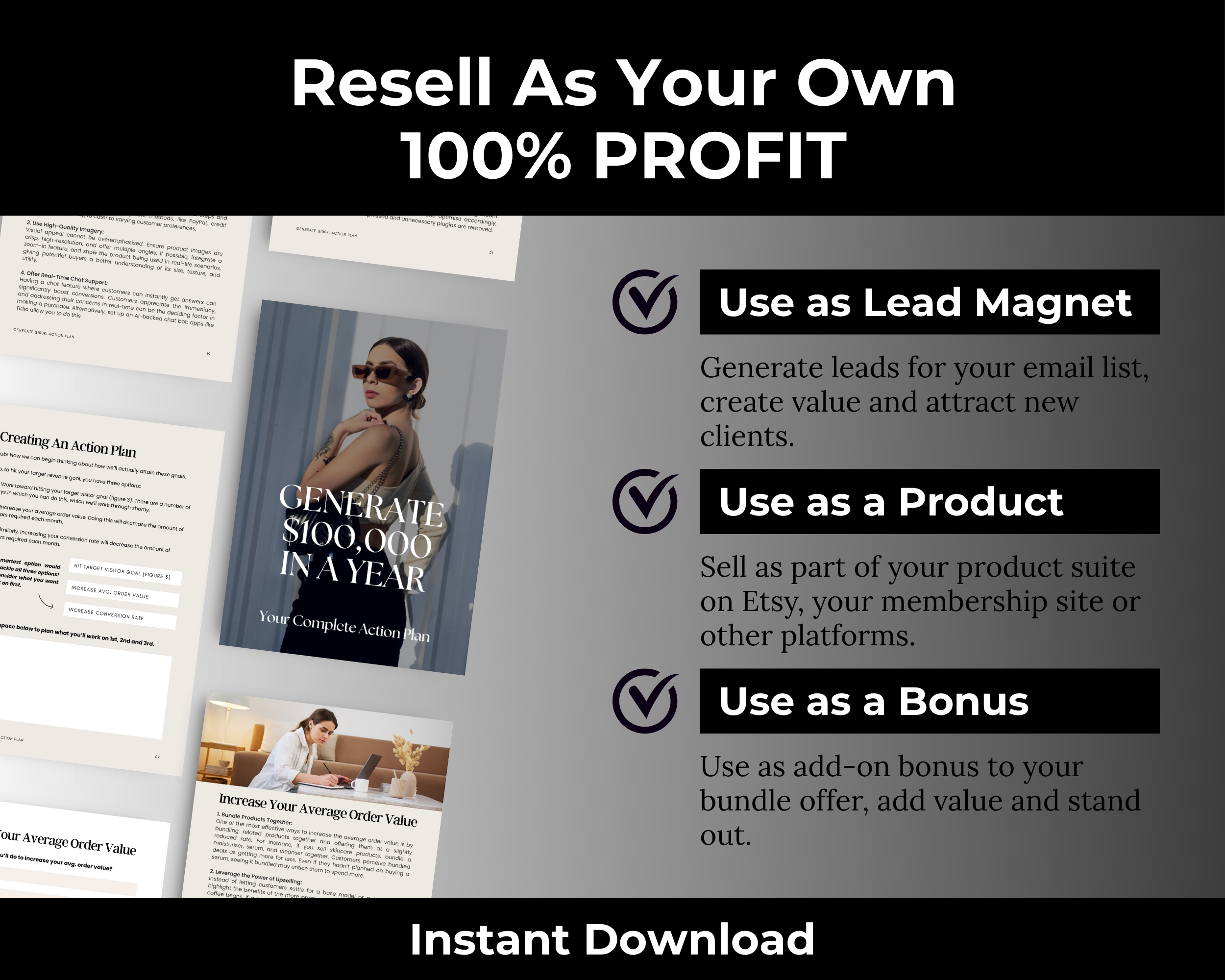 Generate $100k IN A YEAR Playbook with PLR, MRR