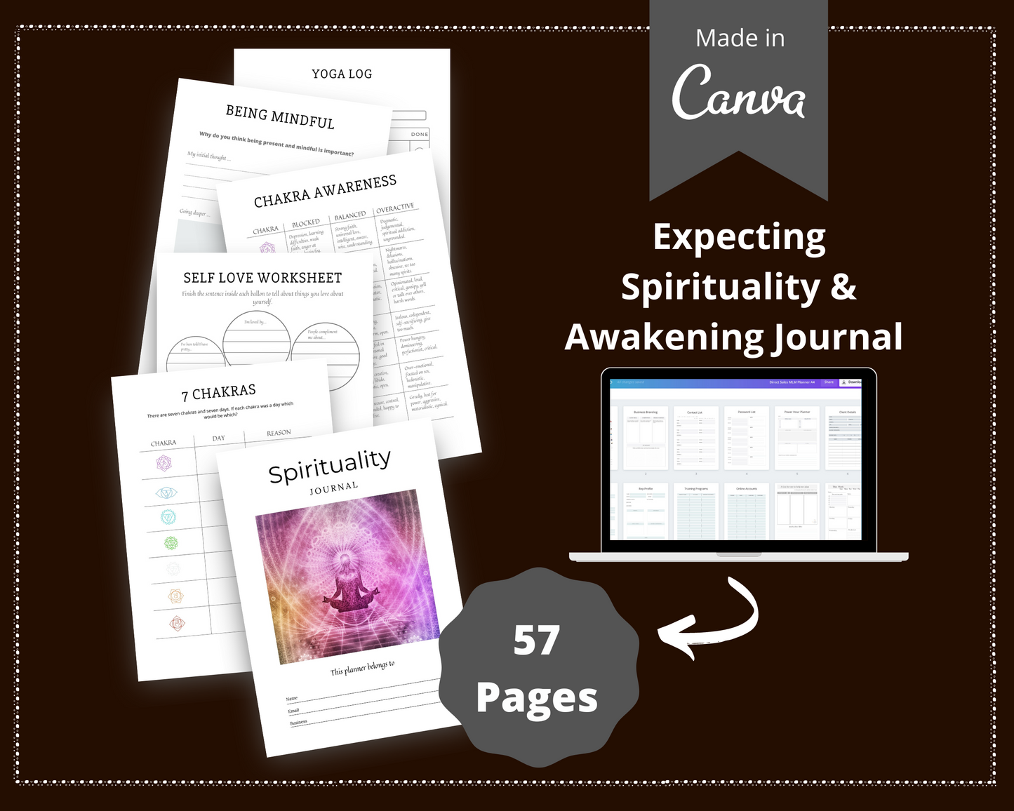 Editable Spirituality Journal in Canva | Commercial Use