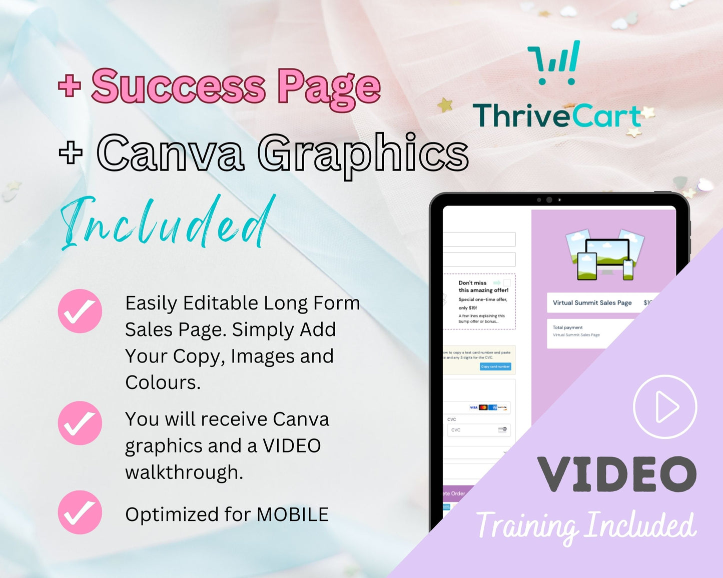 Virtual Summit Sales Page Template in ThriveCart
