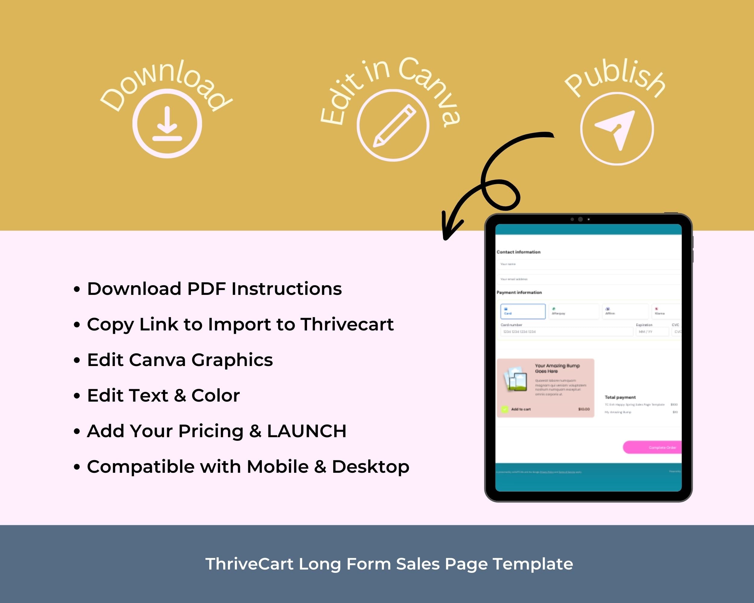 Happy Spring Sales Page Template in ThriveCart