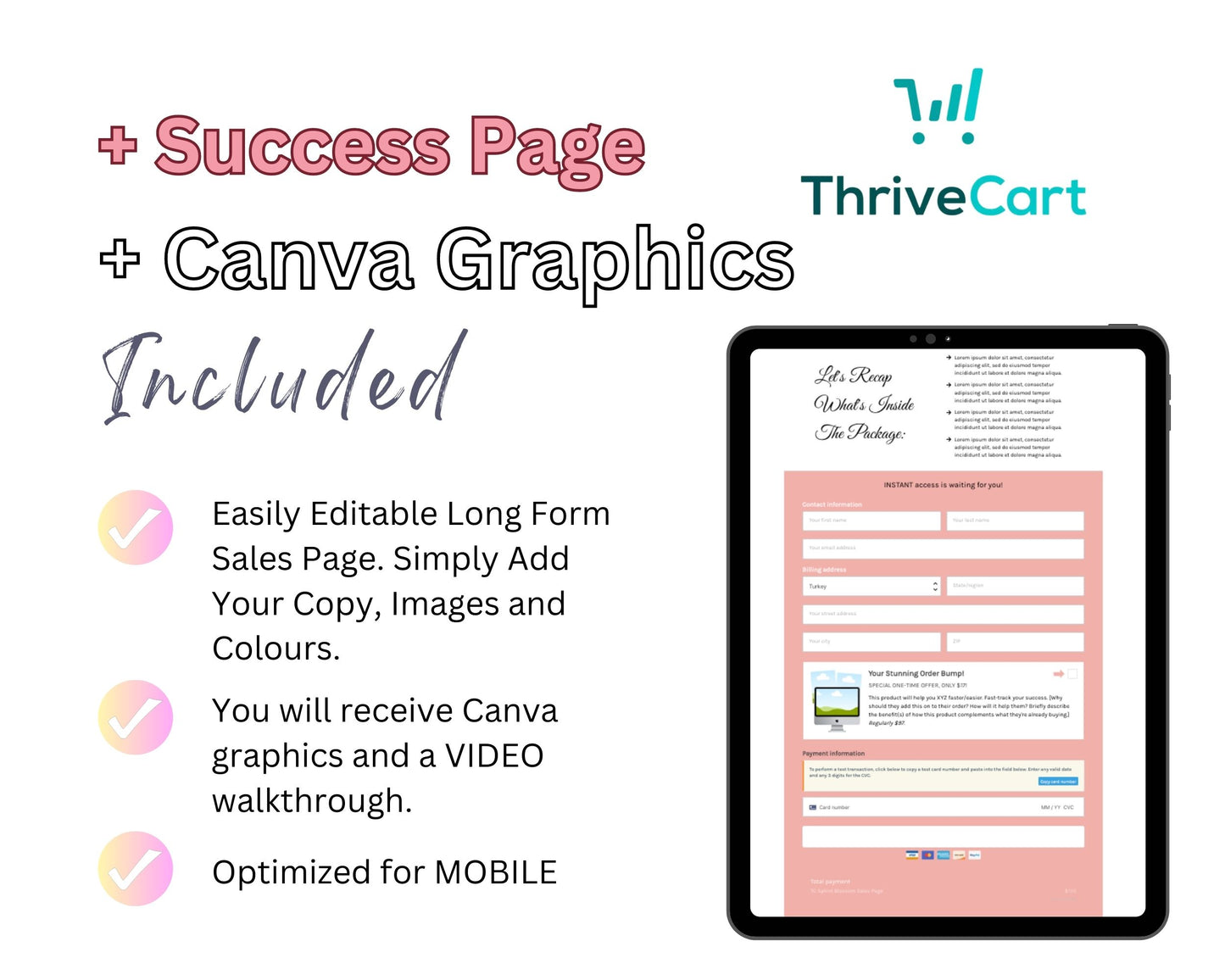 Spring Blossom Sales Page Template in ThriveCart