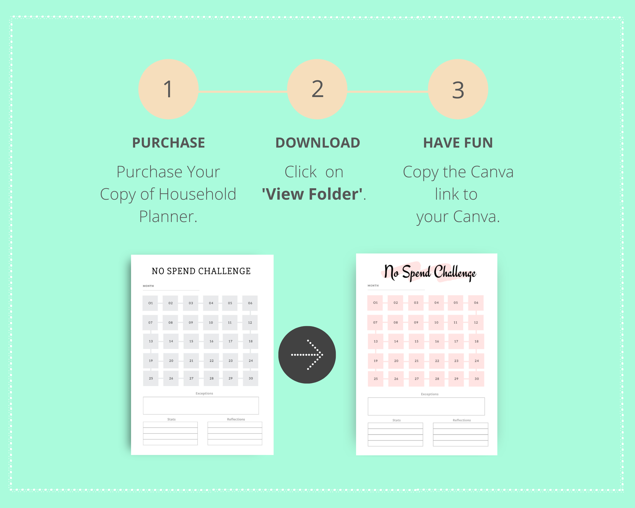 Editable Household Planner in Canva | Commercial Use