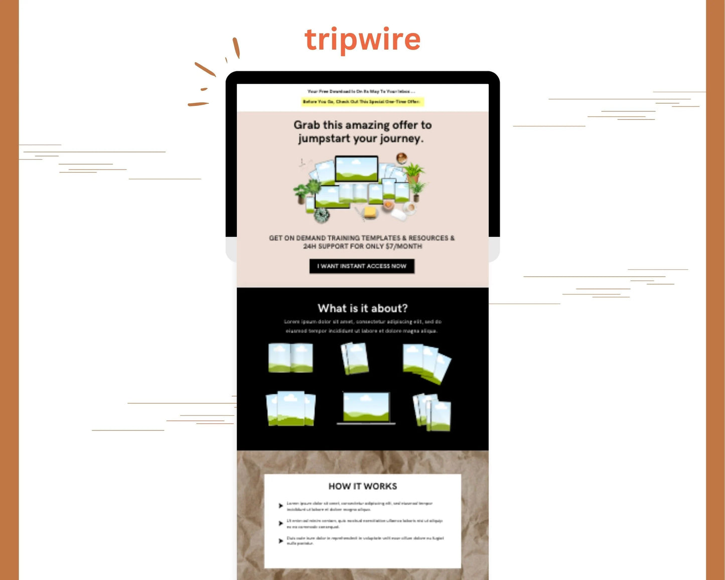 Boho Membership 2-Step Tripwire Sales Funnel in Canva