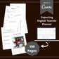 English Teacher Planner Templates in Canva | Canva Template Pack | Teacher Planner Templates | Commercial Use