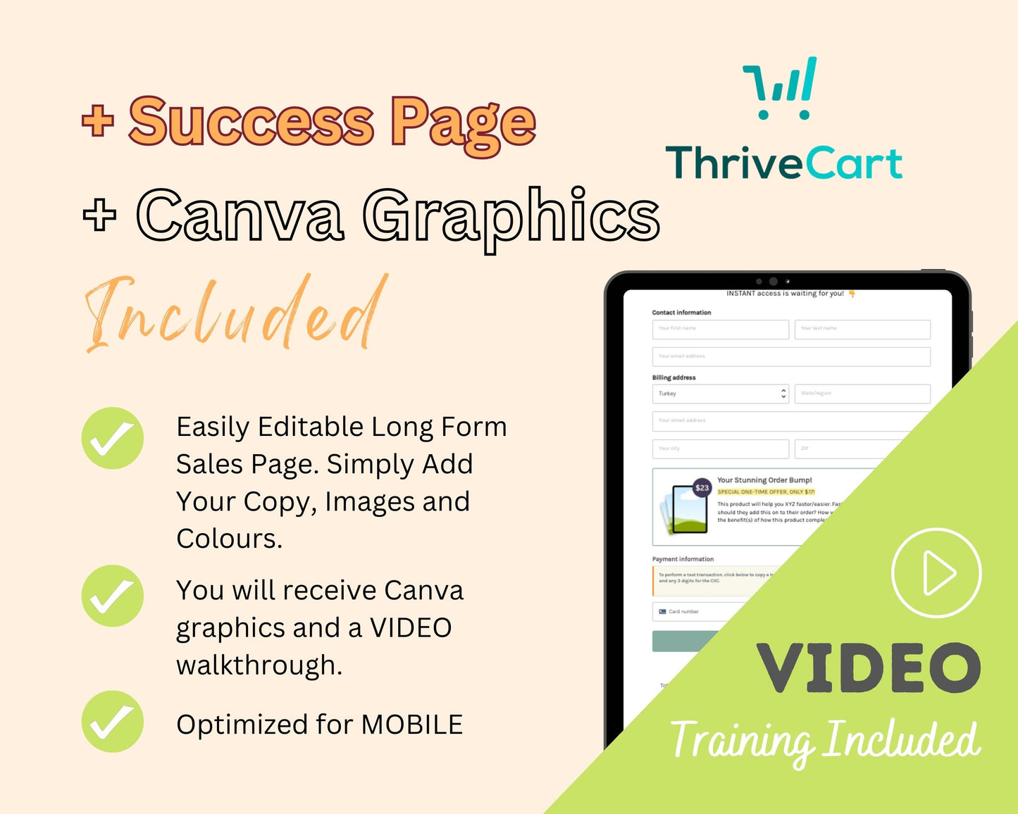 Fantasy Sales Page Template in ThriveCart
