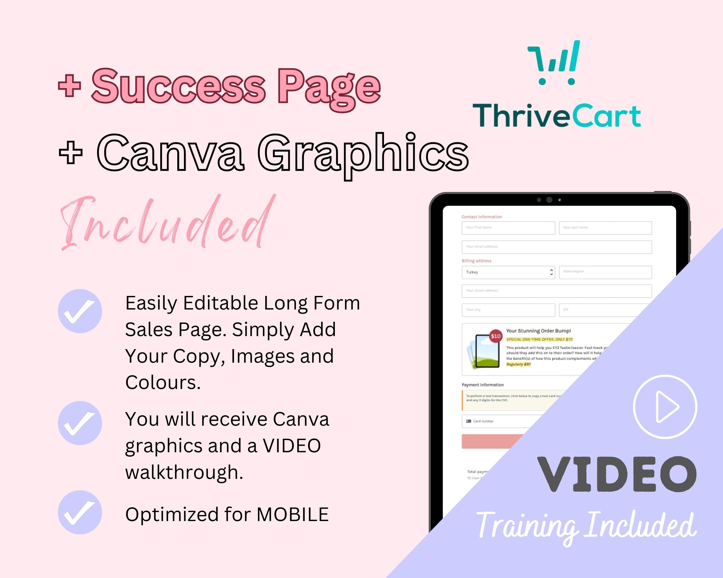 Cool Summer Sales Page Template in ThriveCart