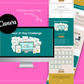21-Day Challenge Pack in Canva | Irresistible Online Challenge | Email Sequences | Canva Sales Pages