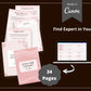 Editable Becoming Expert Planner Templates in Canva | Canva Template Pack | Expert in Narrow Field | Commercial Use