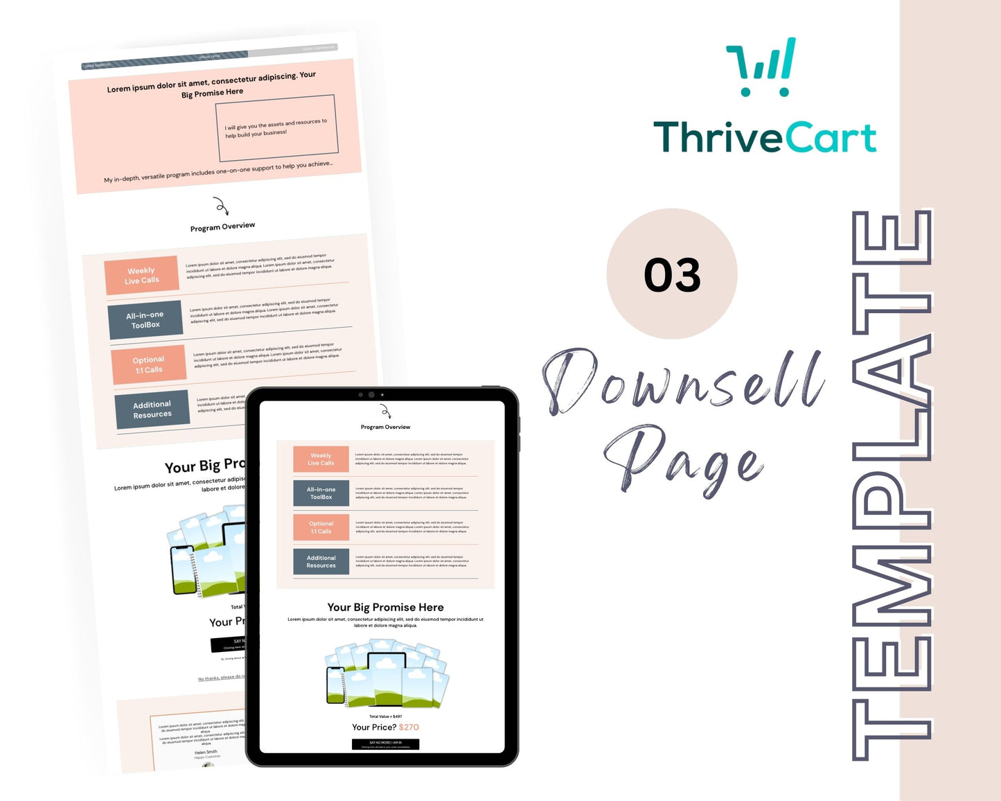 Coaching ThriveCart 4-Page Sales Funnel Template