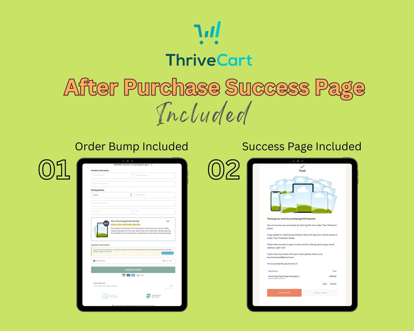 Fantasy Sales Page Template in ThriveCart