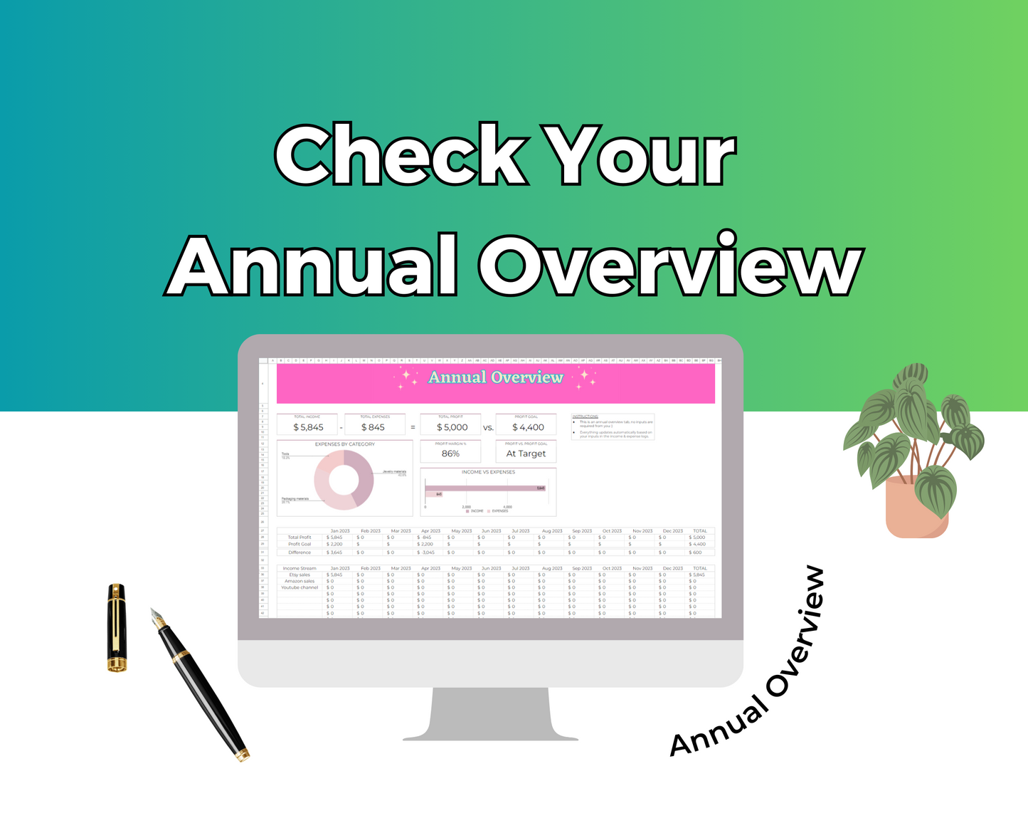 Small Business Bookkeeping Planner Google Spreadsheet | Simple Small Business Bookkeeping Planner Google Sheets