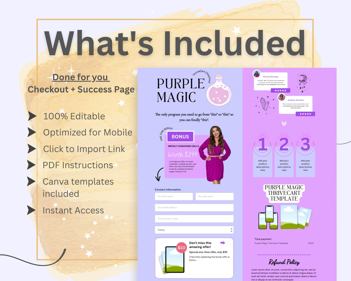 Purple Magic ThriveCart Checkout Template