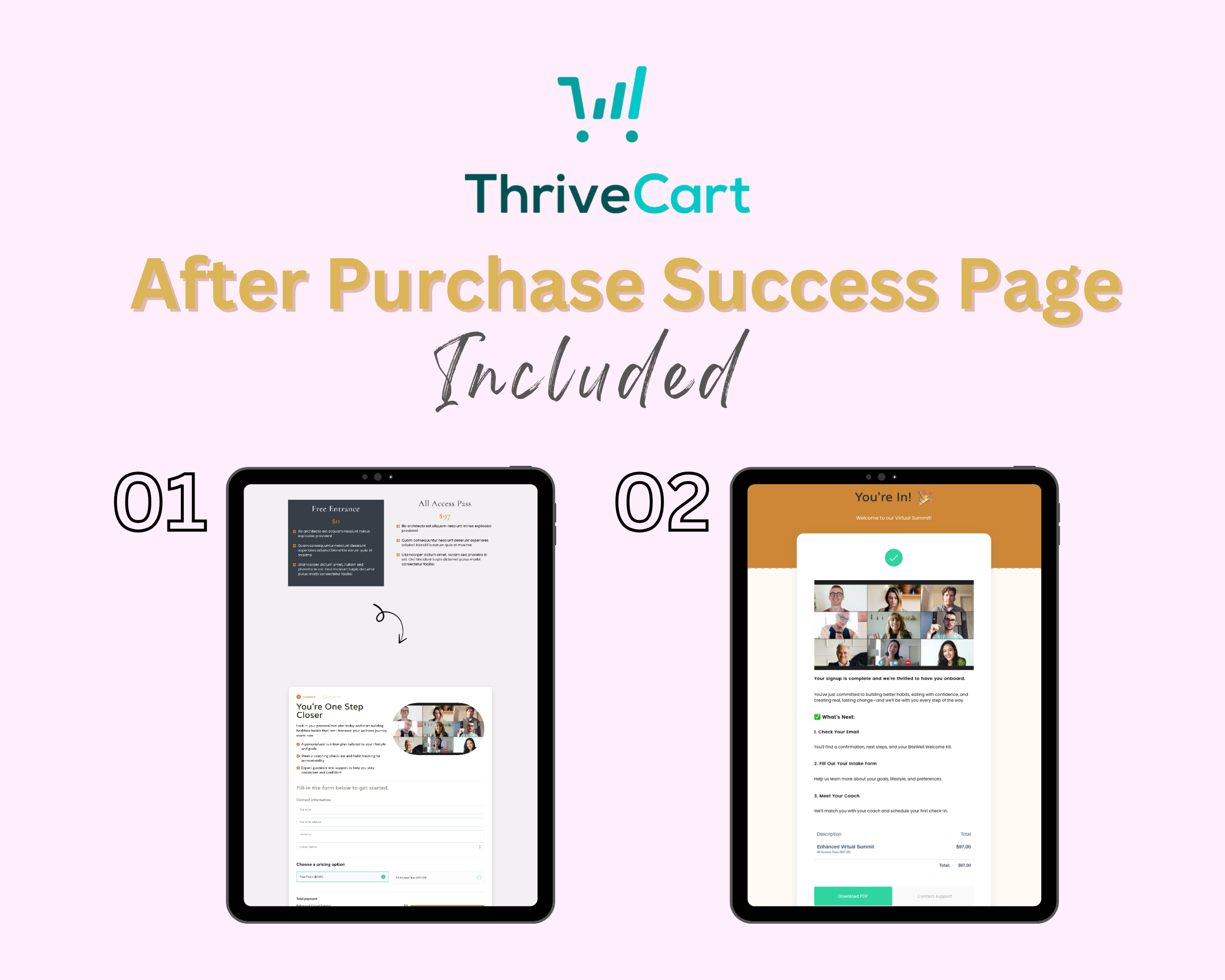 Virtual Summit Sales Page Template in ThriveCart