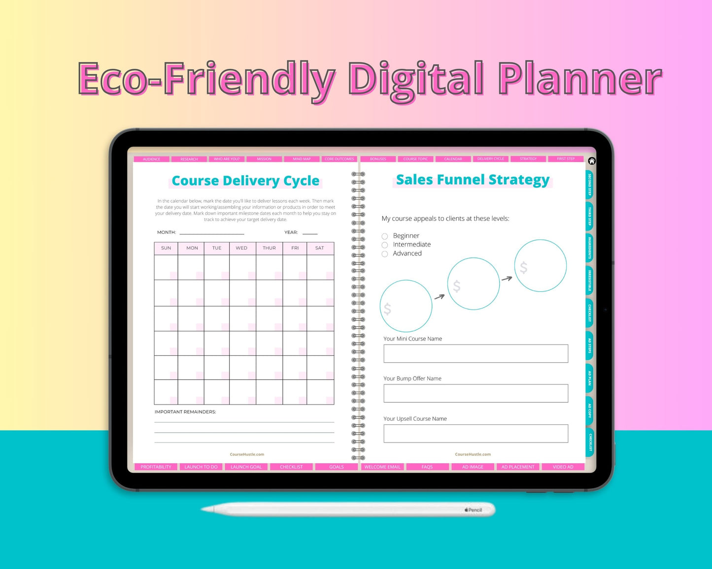 Pre Sell Your Course Digital Workbook | Hyperlinked PDF | Suitable with Goodness & Notability